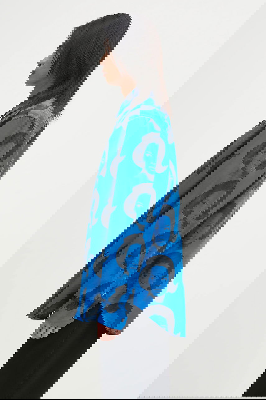 Košulja Wales Bonner Wales Bonner Selah Relaxed Shirt Plava | MA25SH05.CO11.599, 1