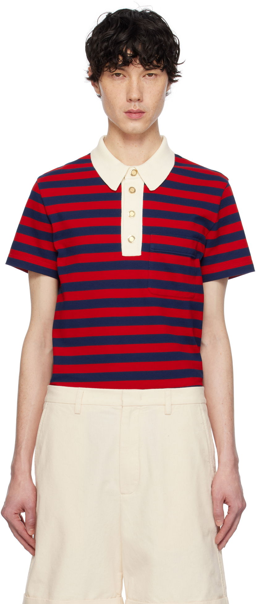 Polo majica Valentino Valentino Striped Cotton Polo Višebojno | 6V3MH03SAR9
