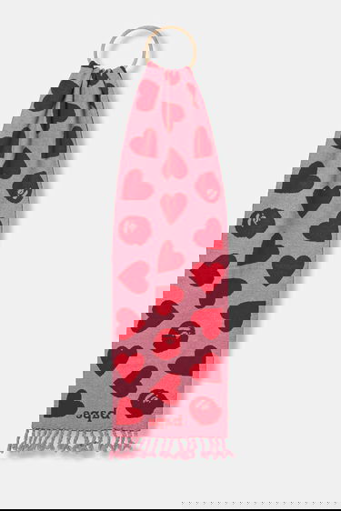 Šal BAPE A Bathing Ape I Love Bape Wool Blend Scarf Ružičasta | 1K80282001, 0