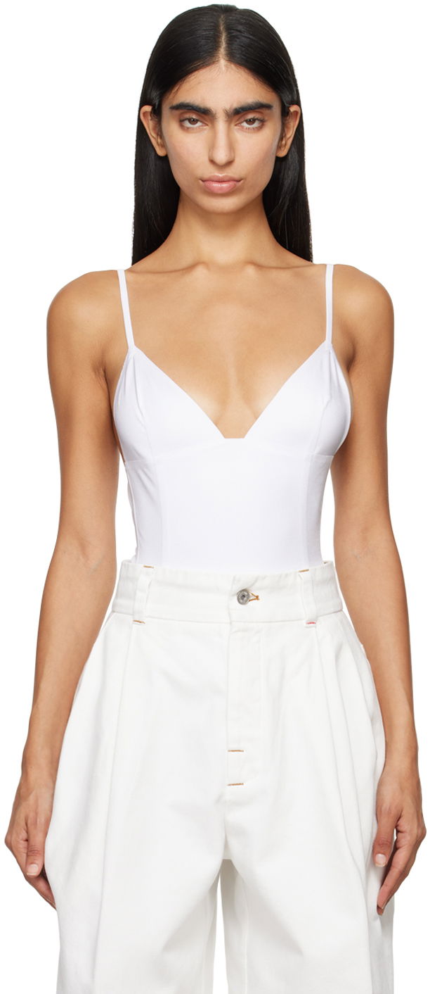 Body Jacquemus La Casa 'Le body Spallina' Bodysuit Bijela | 24H243JS190-2311