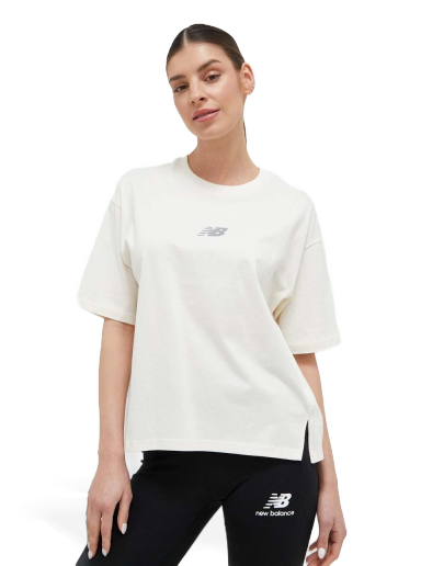 Majica kratkih rukava New Balance Athletics Remastered Cotton Jersey Boxy T-Shirt Bijela | WT31511GIE