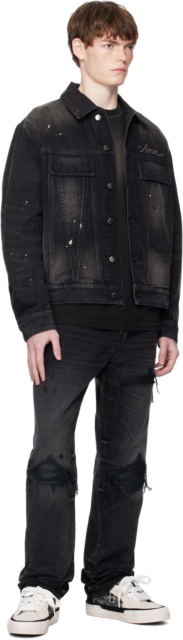 Jakna AMIRI Amiri Bleach Bandana Denim Jacket Crna | AMDNTR1025, 3