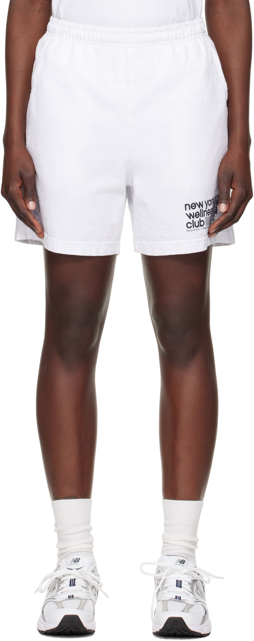 Kratke hlače Sporty & Rich 'Wellness Club' Shorts Bijela | SH039506128WH01