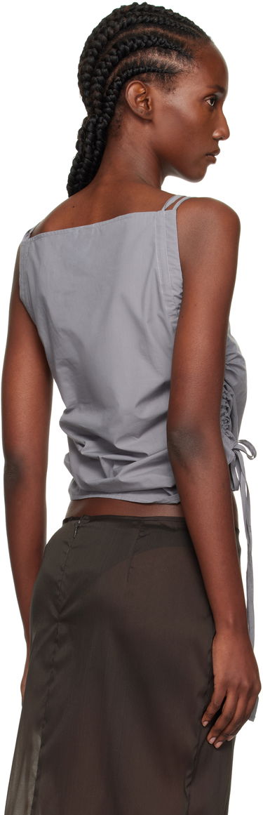 Majica bez rukava Baserange Baserange Pictorial Ruched Strap Top Siva | TSPIS-PO-AU25, 2