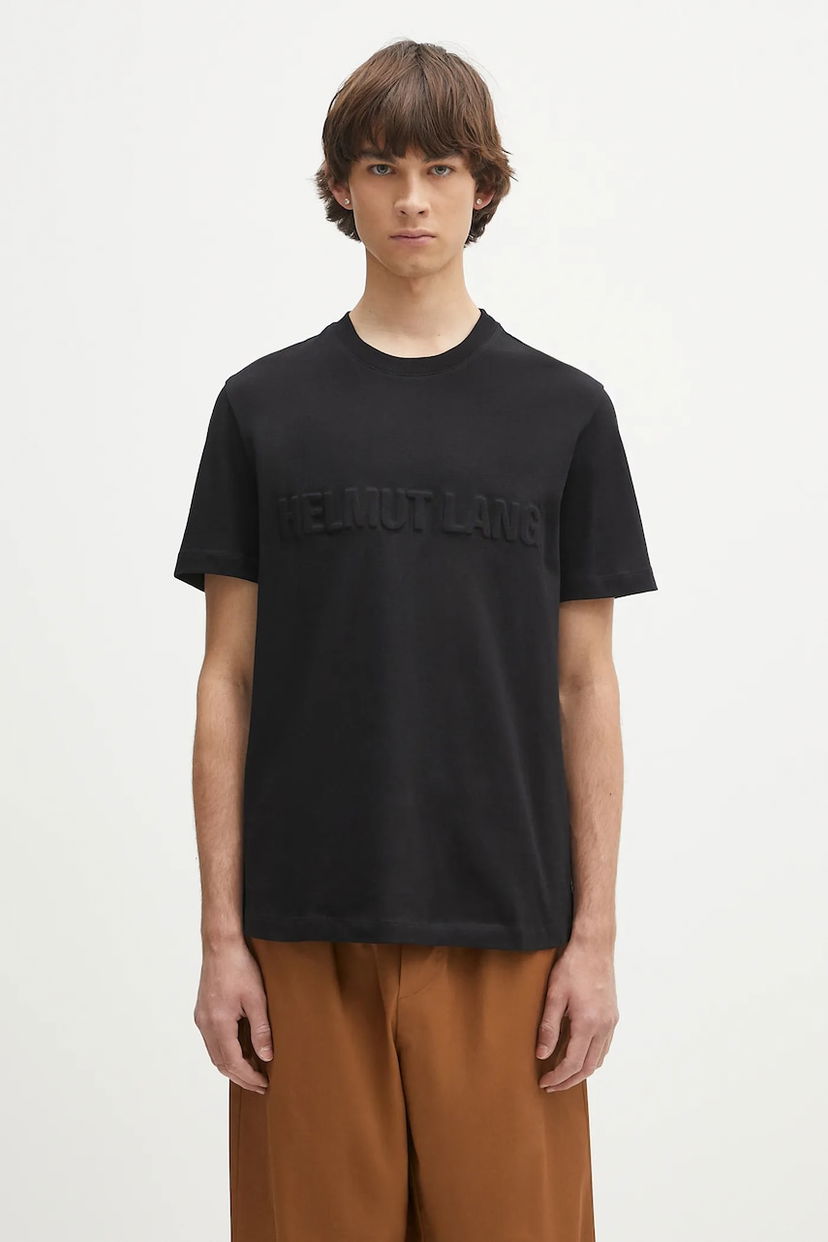 Majica kratkih rukava Helmut Lang Helmut Lang Embossed Logo T-Shirt Crna | P01HM508
