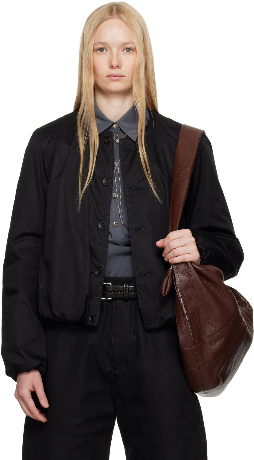 Bomber jakna LEMAIRE Lemaire Wadded Bomber Jacket Crna | OW1128 LF1207