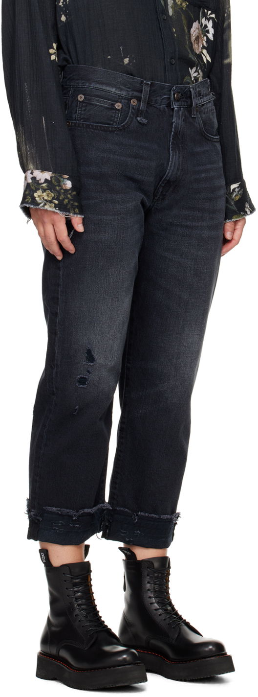 Jeans R13 R13 Mid-Rise Straight Boyfriend Jeans Crna | R13W5083-394A, 1