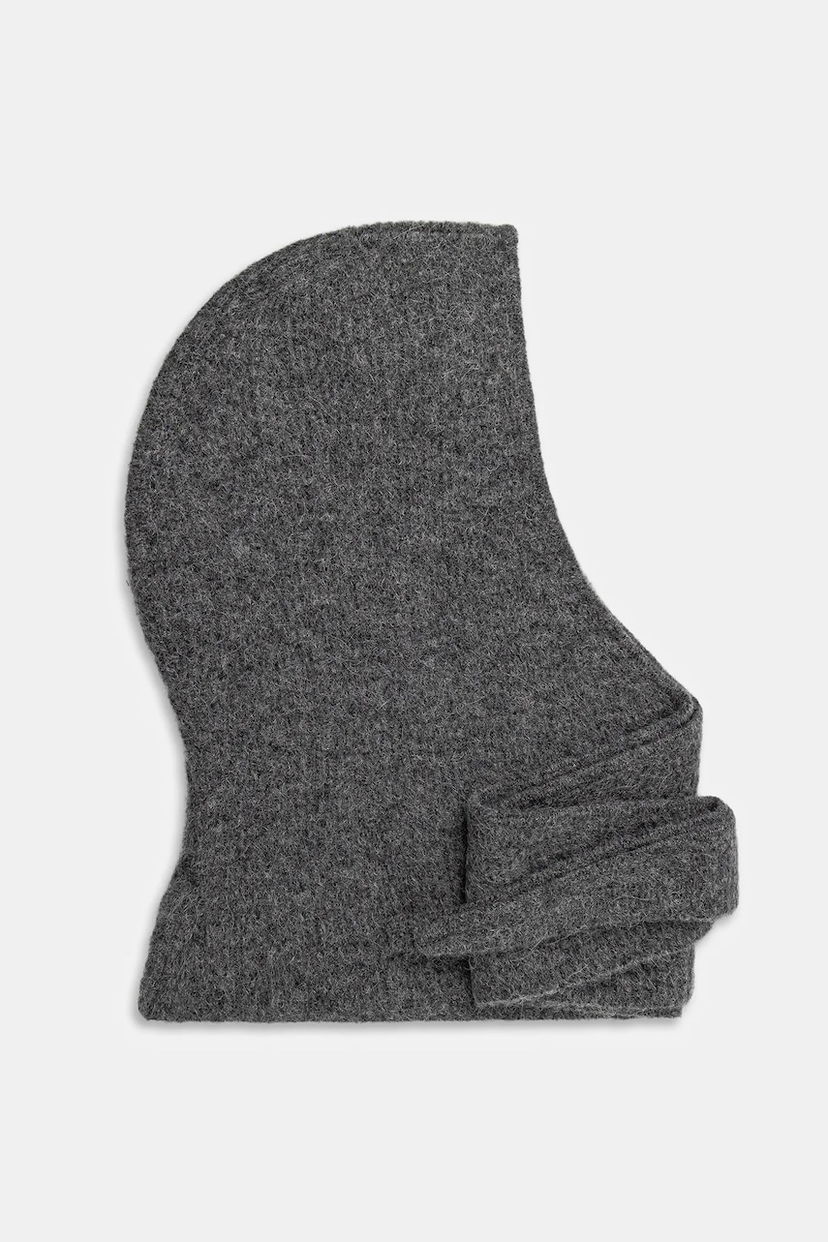 Šešir GANNI Soft Wool Balaclava Siva | A6475