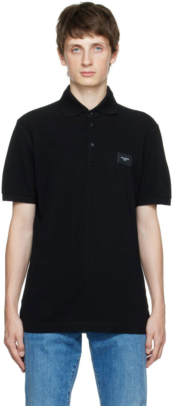 Polo majica Dolce & Gabbana Black Cotton Polo Crna | G8KK1TFU7EN