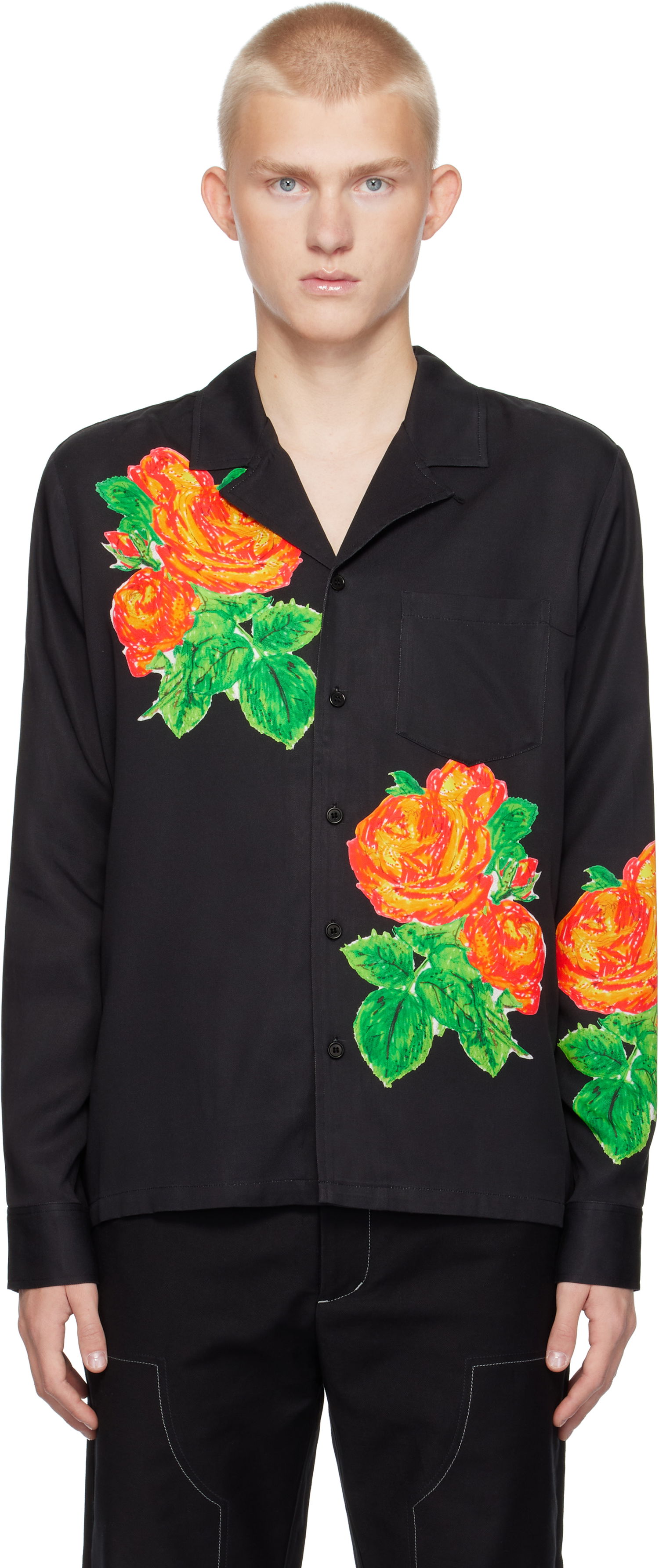 Košulja Soulland Floral Print Shirt Crna | 42076-1313, 0