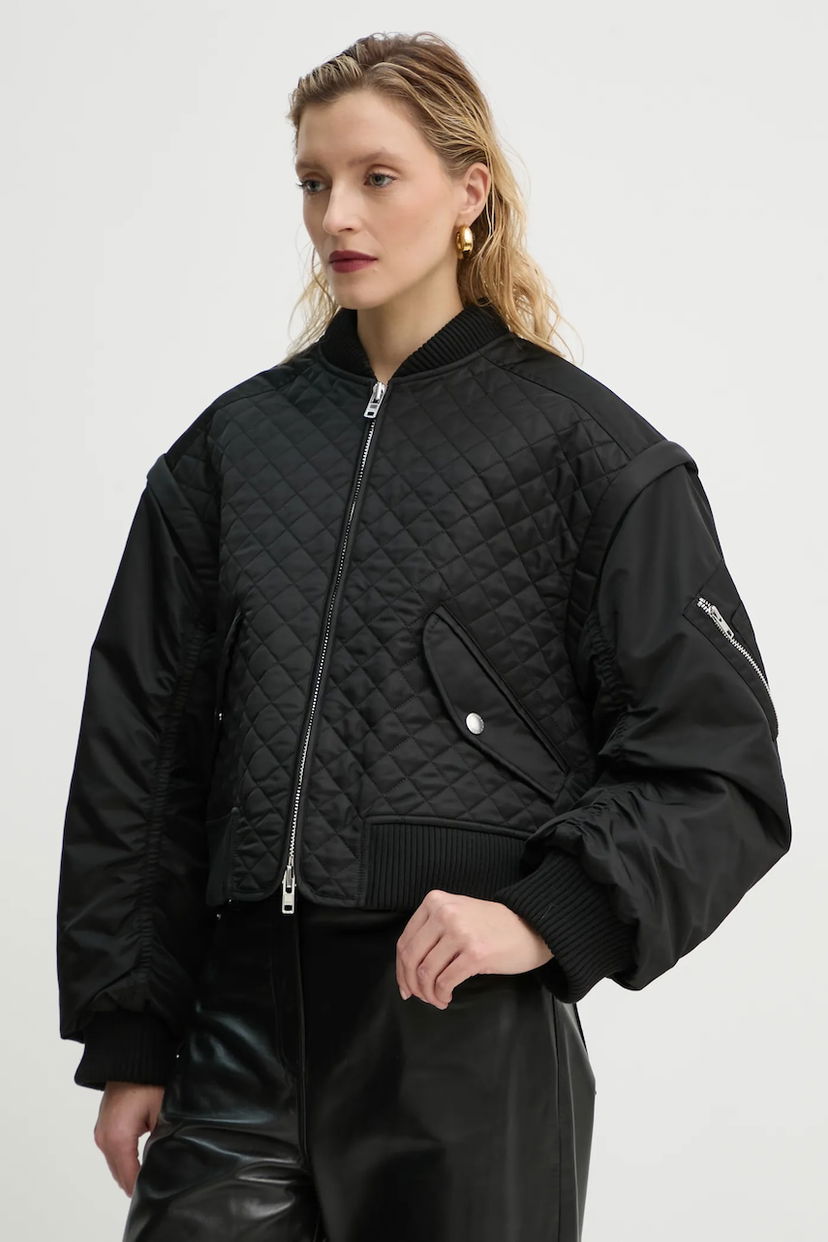 Bomber jakna STAND STUDIO Stand Studio Kezia Quilted Bomber Jacket Crna | 66377.8669