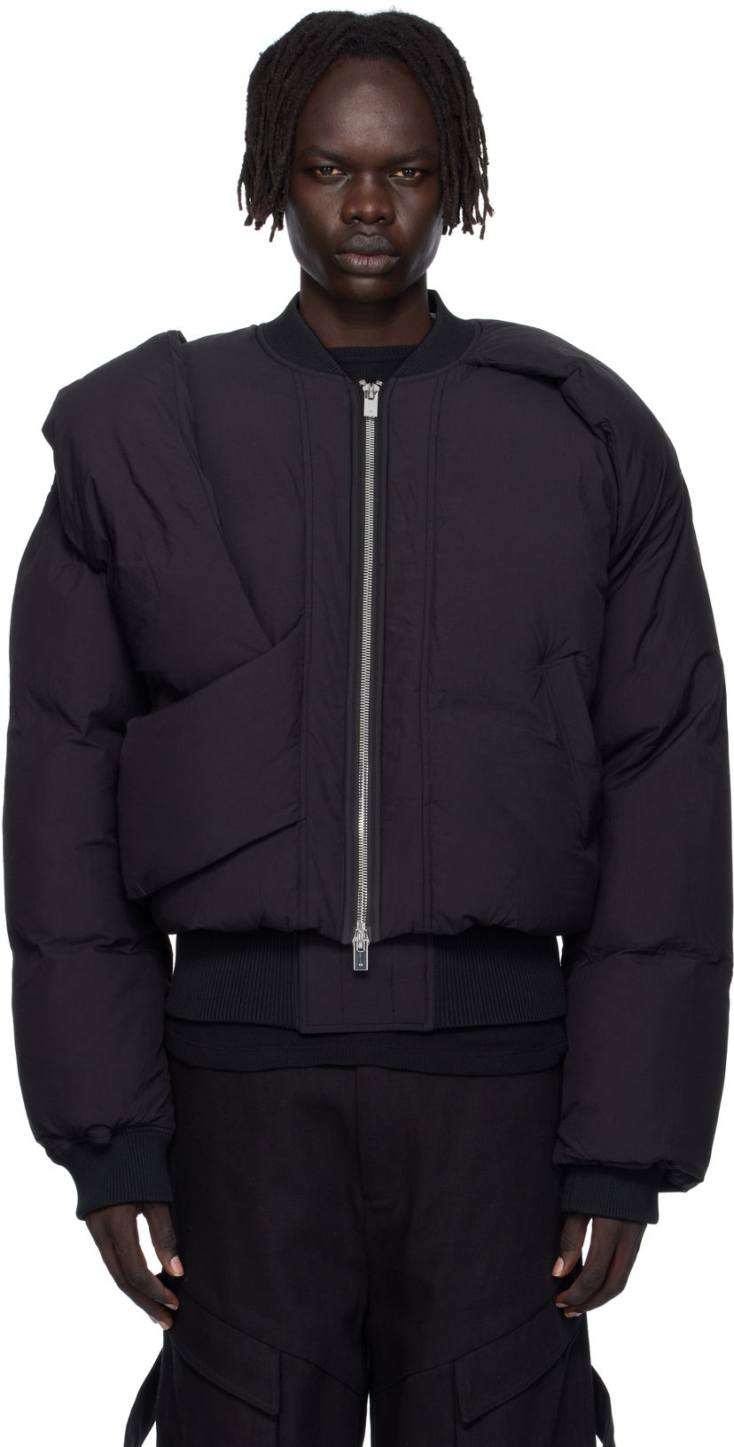 Bomber jakna HELIOT EMIL Heliot Emil Altair Puffer Bomber Jacket Crna | AW25_M_02_163_BLK01