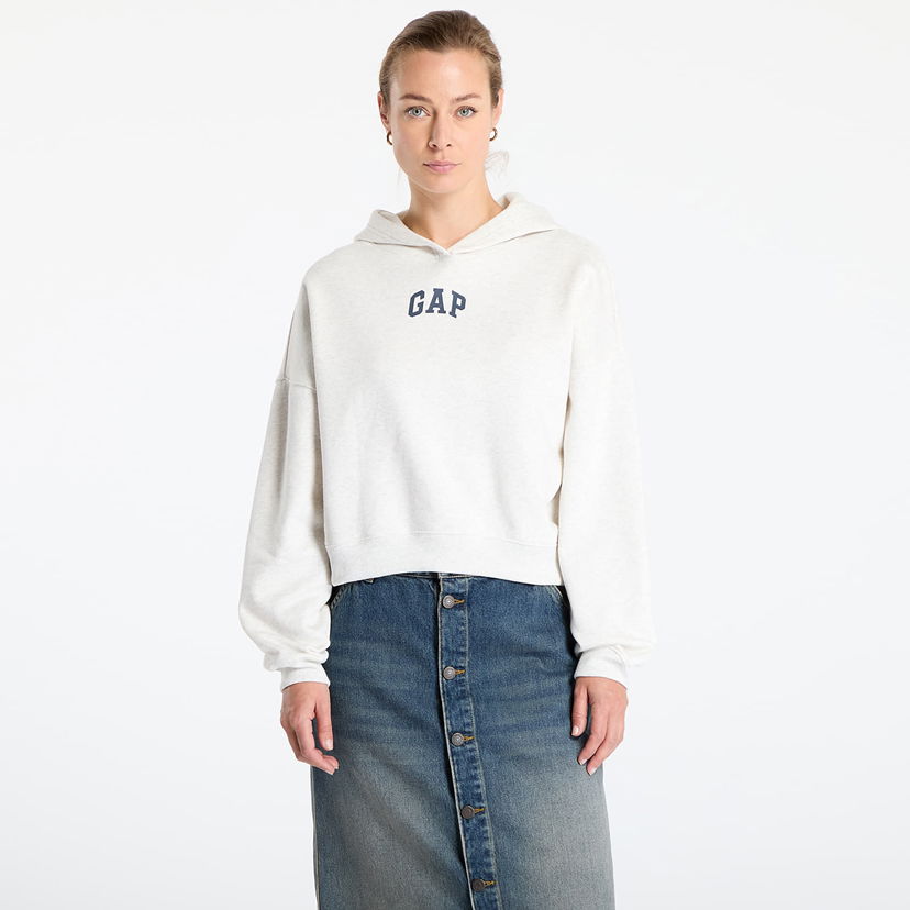 Dukserice GAP GAP Cropped Logo Hoodie Bijela | 429497-06