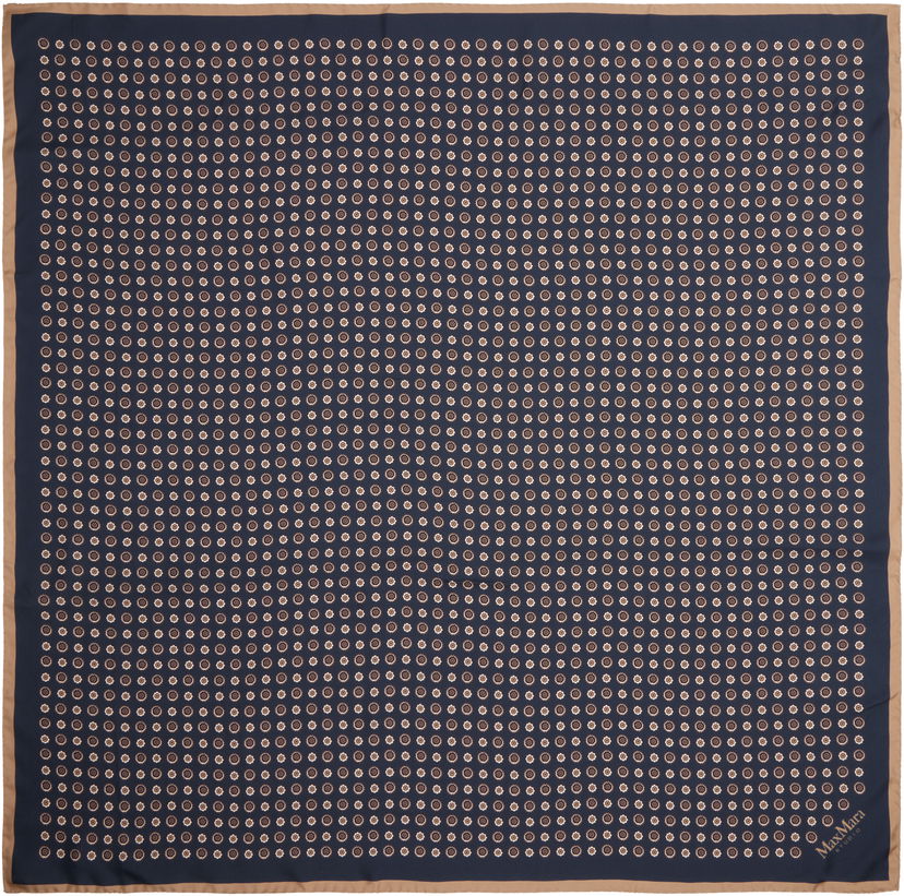 Šal Max Mara Max Mara Studio Lontra Silk Scarf Tamnoplava | 2526546011600
