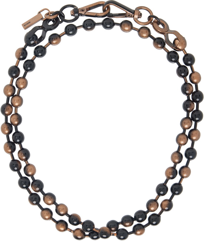 Ogrlica We11done We11done Ball Chain Necklace Crna | WD-AJ0-25-588-U-BK