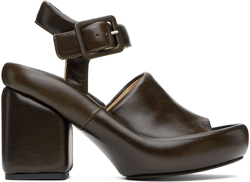 Odjeća LEMAIRE LEMAIRE Padded Wedge Heeled Sandals Smeđa | FO0095 LL0078