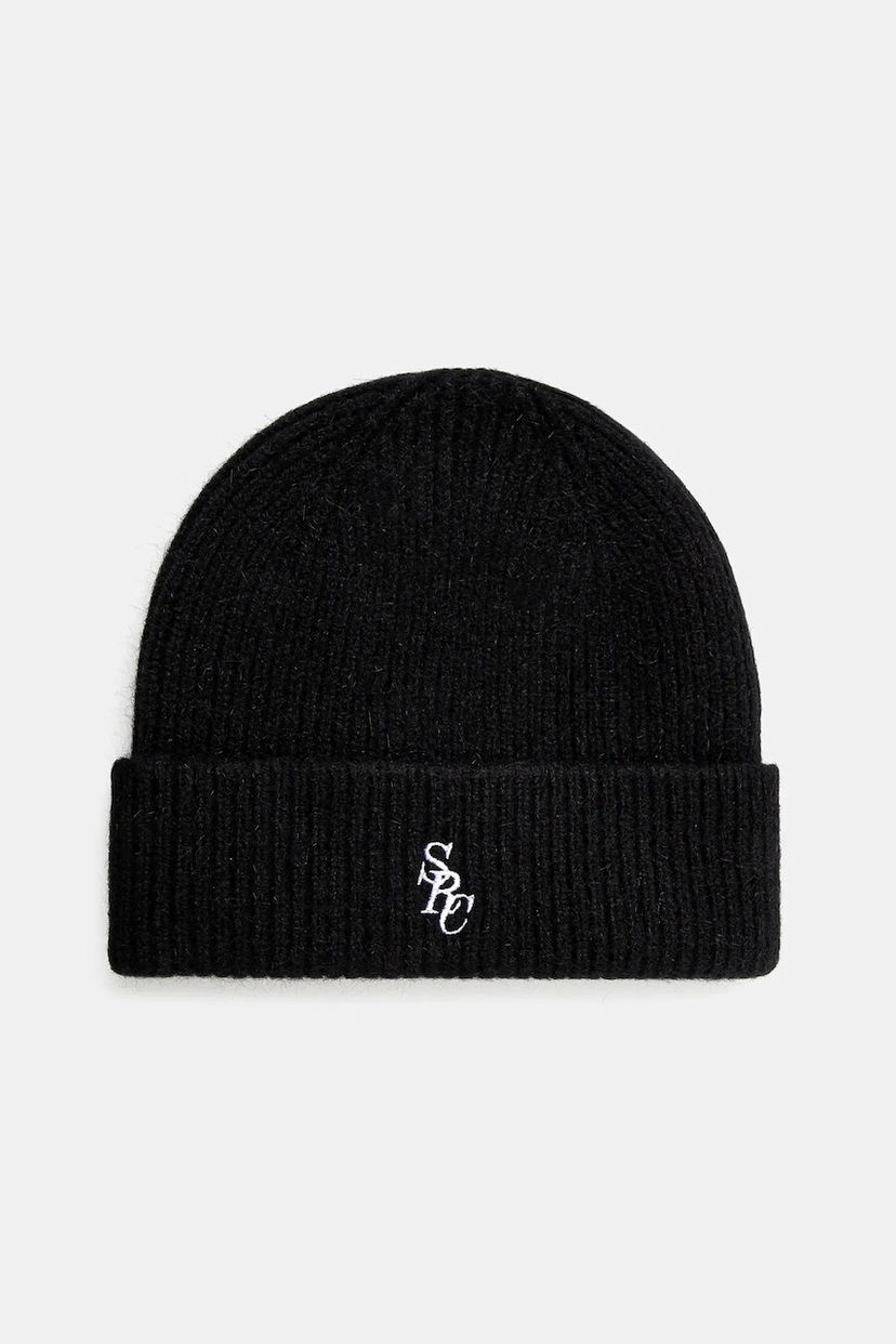Kapica Sporty & Rich Sporty & Rich SRC Wool Beanie Crna | AC031514302BA01