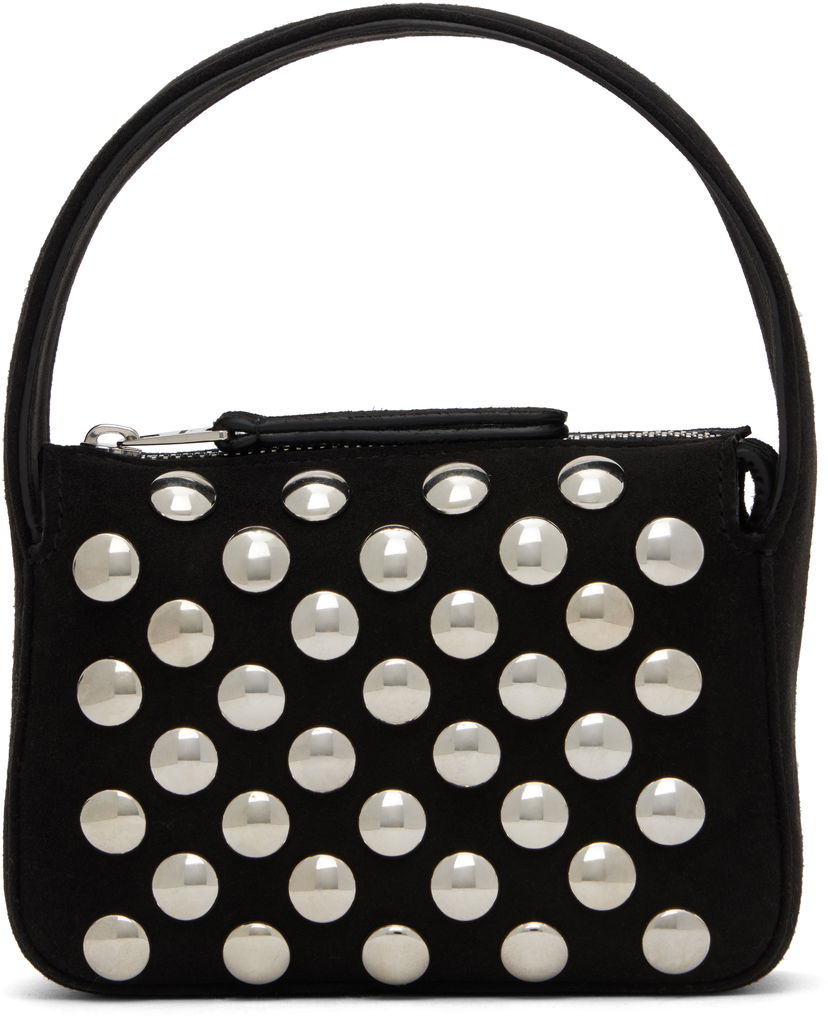 Ručna torbica Khaite Studded Suede Handbag Crna | H5011-849