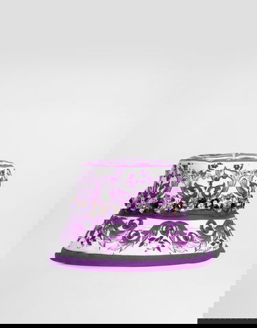 Šešir Dolce & Gabbana Dolce & Gabbana Majolica-Print Bucket Hat with Jewels Ljubičasta | FH671ZFPFSUIP3TN, 3