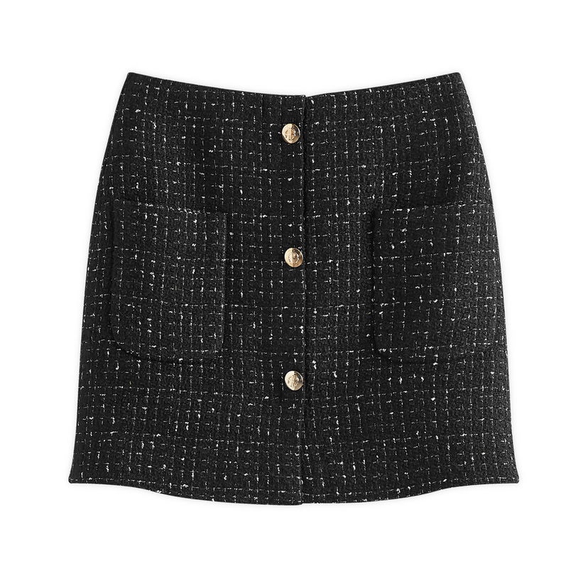 Suknja Anine Bing Mateo Tweed Mini Skirt Crna | A-04-3327-CAE28