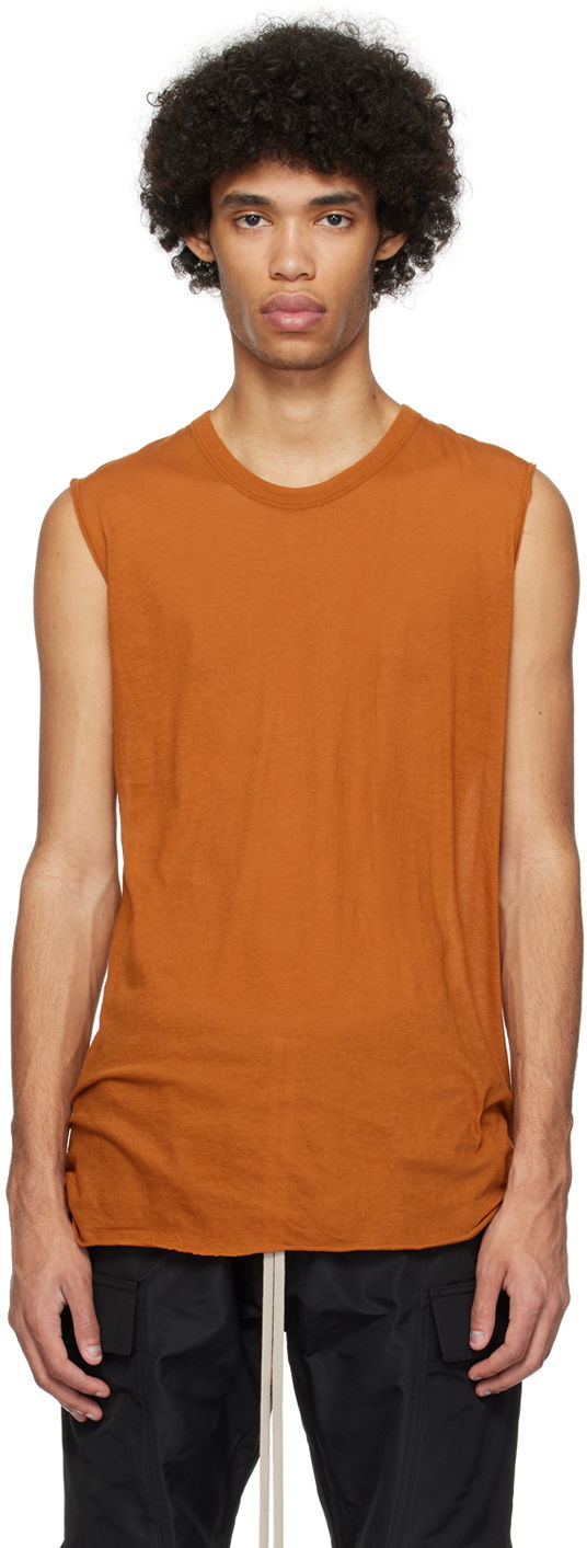 Majica bez rukava Rick Owens Basic Tank Top Narančasta | RU01D3151 UC