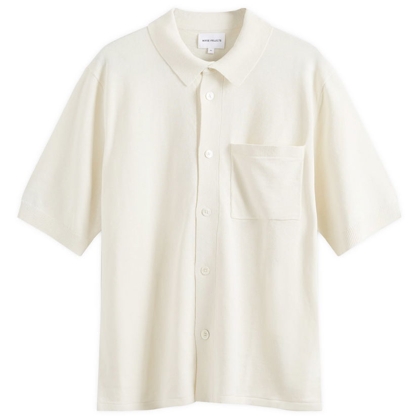 Polo majica NORSE PROJECTS Rollo Full Button Knit Polo Bijela | N45-0572-0219