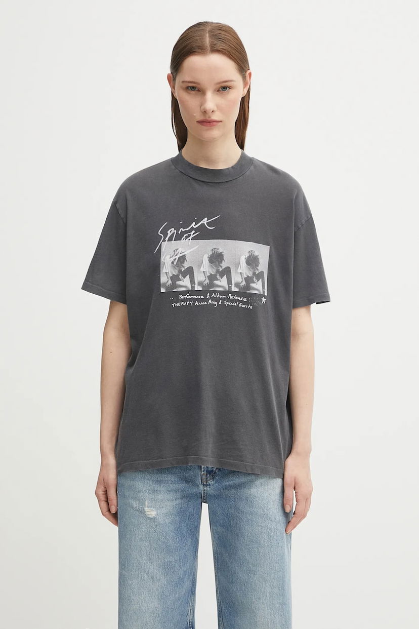 Majica kratkih rukava Anine Bing Anine Bing Ashton Graphic T-Shirt Siva | A.08.11304