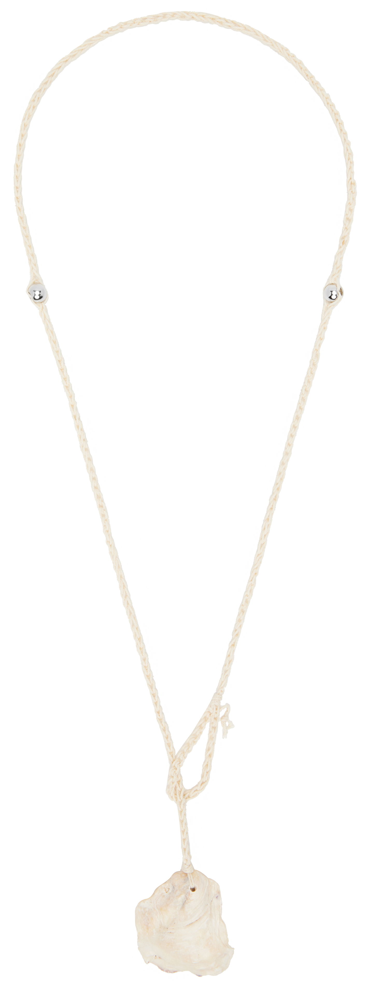Ogrlica OUR LEGACY Our Legacy Crochet Shell Pendant Necklace Bijela | A2258CCN, 0