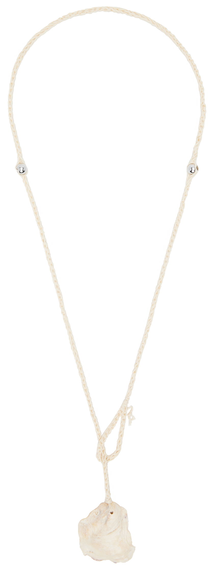 Ogrlica OUR LEGACY Our Legacy Crochet Shell Pendant Necklace Bijela | A2258CCN