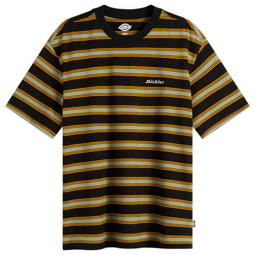 Majica kratkih rukava Dickies York Stripe Tee Crna | DK0A87QVBLK1