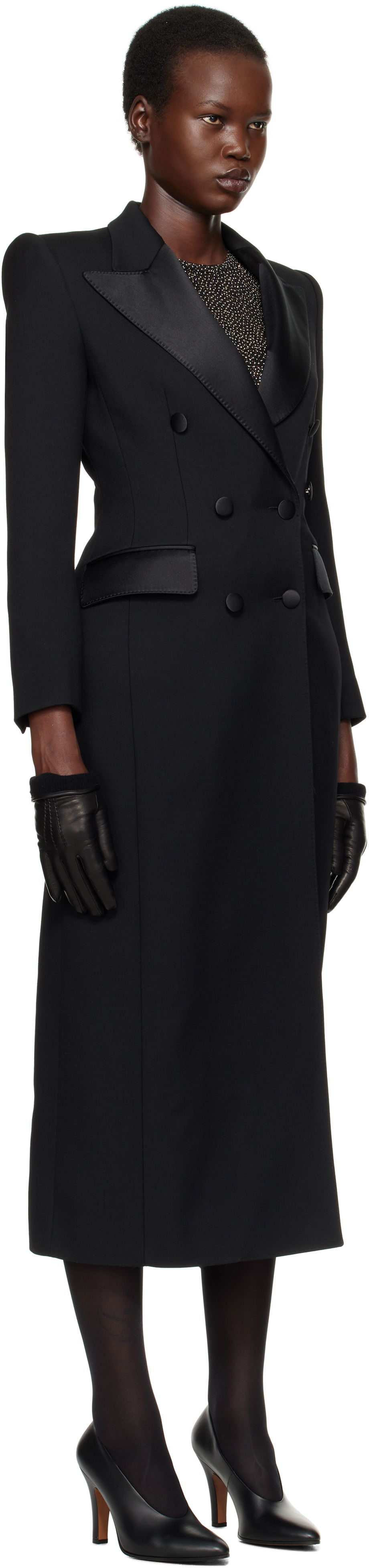 Trenčkot Dolce & Gabbana Dolce&Gabbana Double-Breasted Tuxedo Coat Crna | F0W2FT FU272, 1
