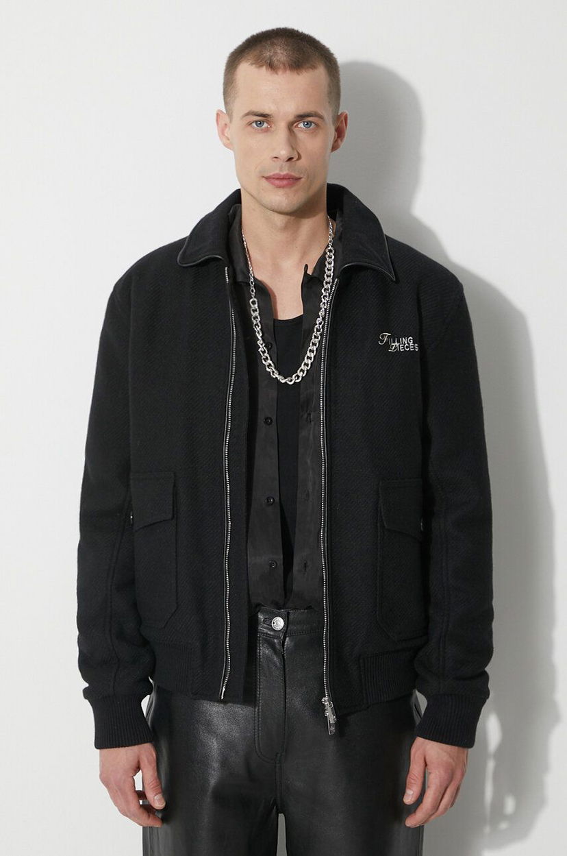 Bomber jakna Filling Pieces Filling Pieces Wool Bomber Jacket Crna | 78634101861