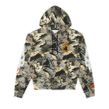 Dukserice HERON PRESTON Camo Flaming Hoodie Zelena | HMBB017S22JER0025901, 0