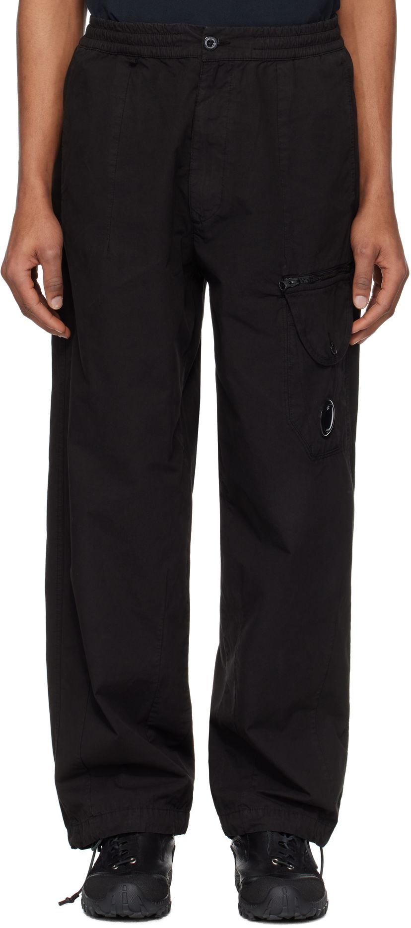Cargo hlače C.P. Company C.P. Company Microreps Boxy Lens Cargo Pants Crna | 18CMPA094A-006475G