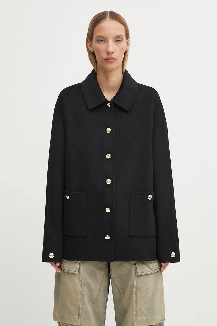 Jakna Anine Bing Anine Bing Cashmere Blend Jacket Crna | A.01.10442