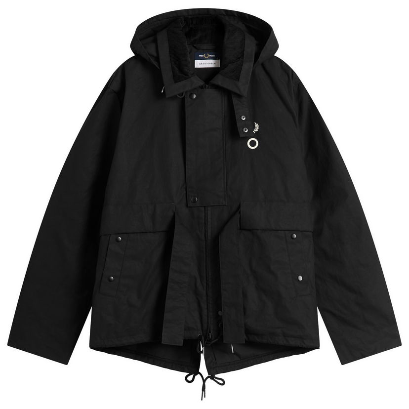 Jakna Fred Perry x Craig Green Hooded Utility Jacket Crna | SJ1133-102