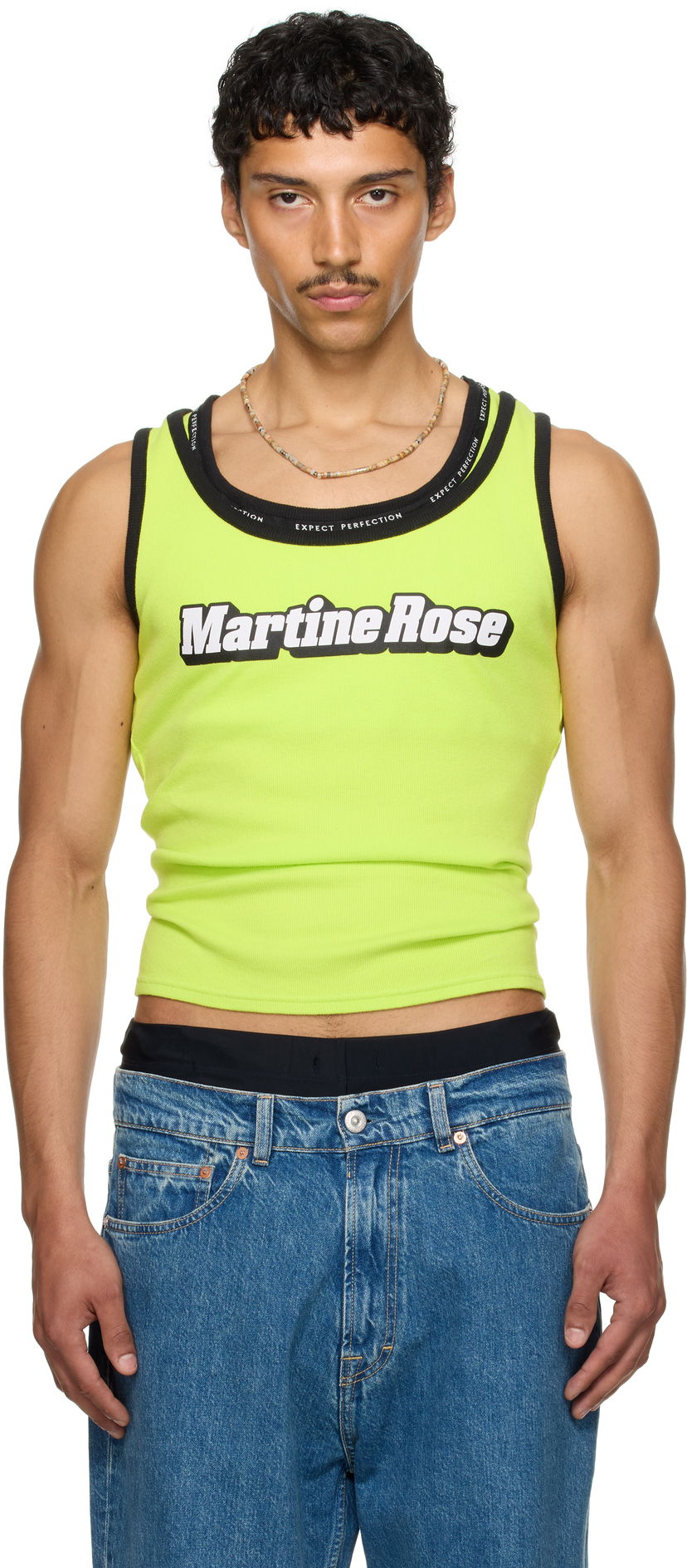 Majica bez rukava Martine Rose Martine Rose Folded Tank Top Žuta | 657JS03404