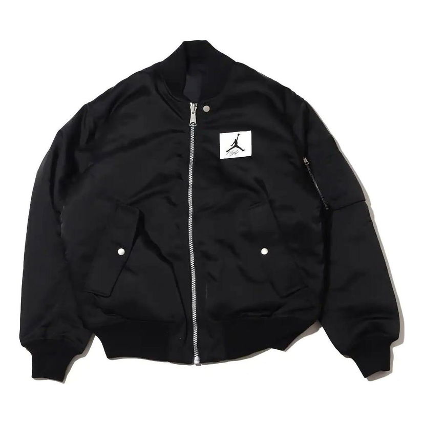 Bomber jakna Jordan Essentials Statement Varsity Jacket Crna | DQ7345-010