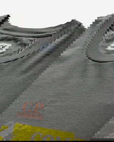 Majica kratkih rukava C.P. Company Horizontal Logo T-Shirt Siva | 18CMTS309A-005431G 935, 4