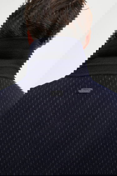 Kaputi Drôle de Monsieur Le Manteau Pinstripes Coat with White Collar Tamnoplava | I.CT143.WO041, 7