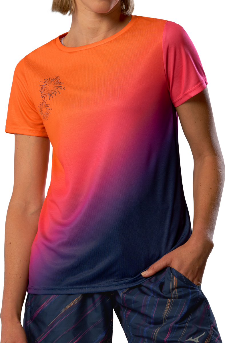 Majica kratkih rukava Mizuno Fireworks Print Athletic T-Shirt Hanabi Višebojno | j2gac750-97