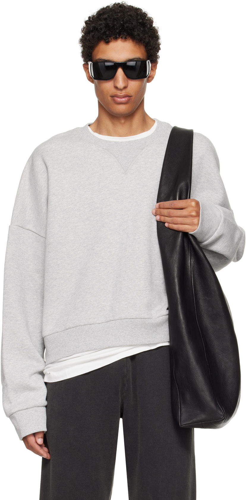 Dukserice Entire Studios Entire Studios Box Crew Sweatshirt Siva | ES2126SI