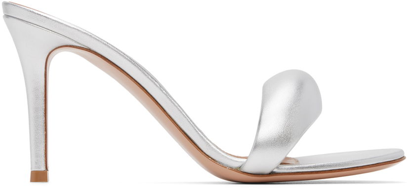 Tenisice i cipele Gianvito Rossi Bijoux 85 Leather Heeled Sandals Metalik | G18550-85RIC-NPS