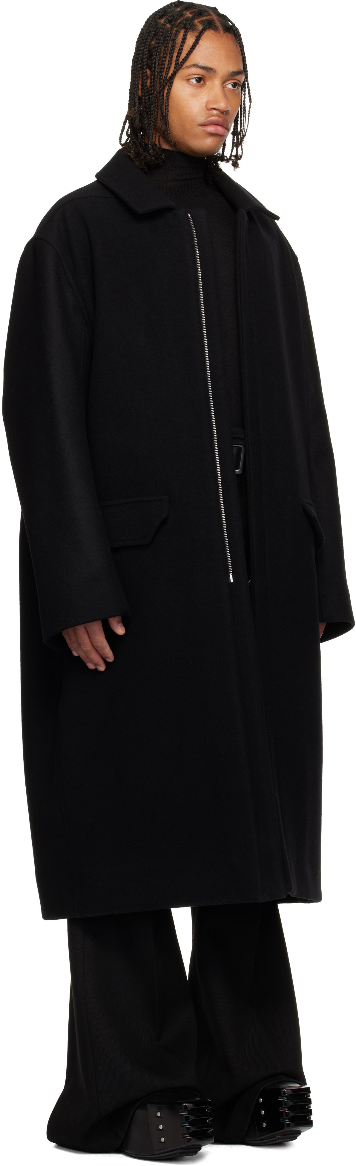 Kabanica Rick Owens Concordians Jumbo Mac Coat Crna | RR02E1913 WSF, 1