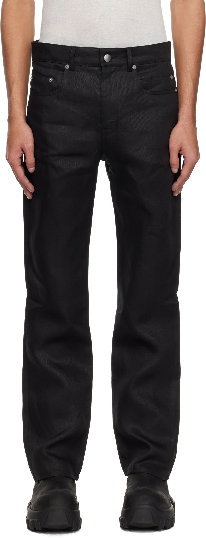 Jeans Rick Owens Rick Owens Hollywood Headon Utility Jeans Crna | RR01E5308 TWL