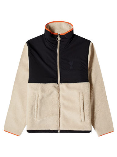 Jakna AMI Heart Sherpa Zip Fleece Jacket Crna | HJK007-761-151