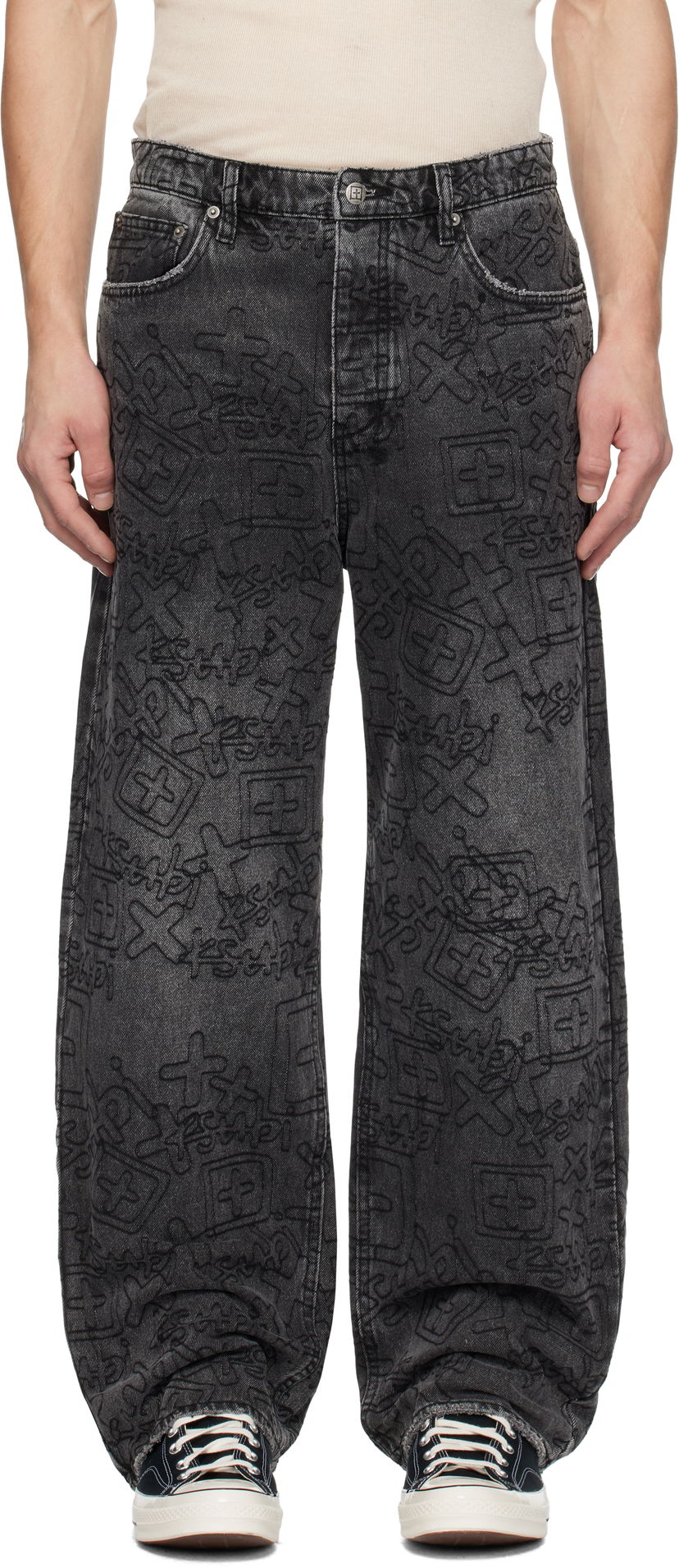 Jeans Ksubi MAXX Stencil Stitch Jeans Crna | MPS25DJ011