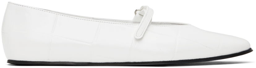 Odjeća BY FAR BY FAR Molly Ballerina Flats Bijela | 23SSMOLFWHMCEL
