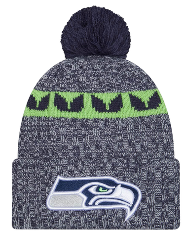 Kapica New Era New Era Seattle Seahawks Knit Beanie with Pom Siva | 60407601-60407601, 0