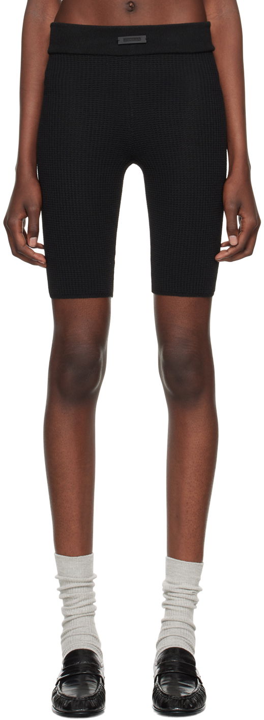 Kratke hlače Fear of God Fear of God ESSENTIALS Waffle Shorts Crna | 192BT247260FW